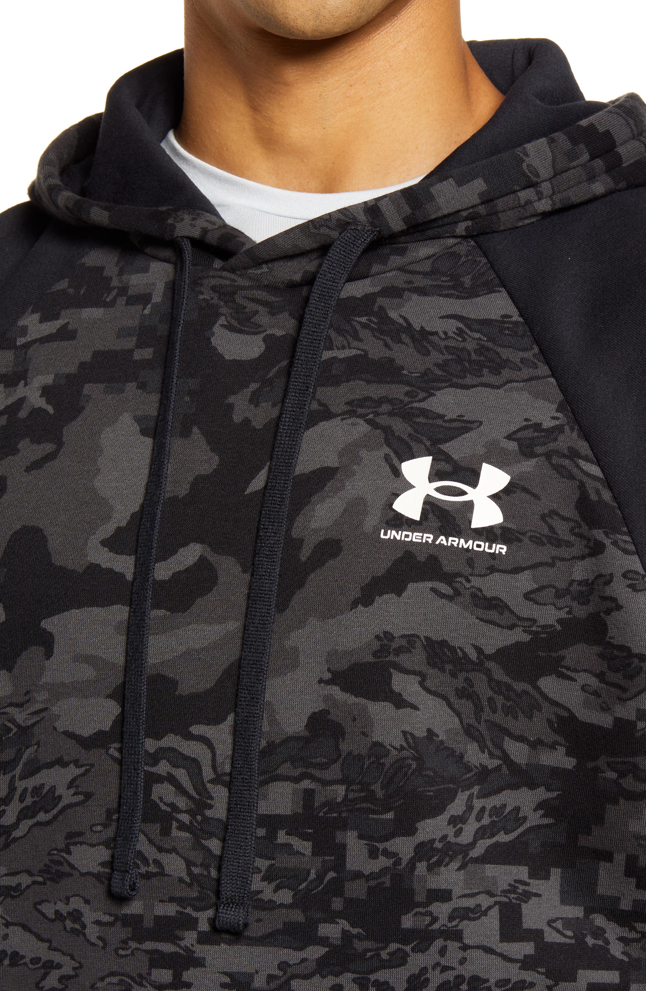 Under Armour Mens Rival Fleece Plus Camo Pull-Over Hoodie 